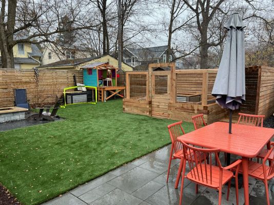 Artificial turf and custom fencing